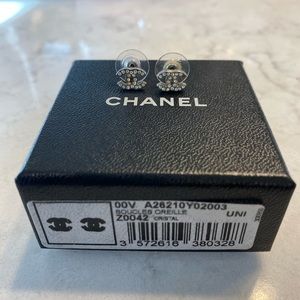 AUTHENTIC Chanel CC stud earrings